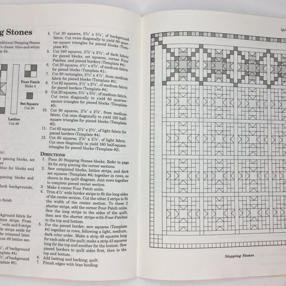 Vintage 1989 Stars And Stepping Stones Quilt Book Marsha McCloskey Pattern Ideas - Picture 7 of 9